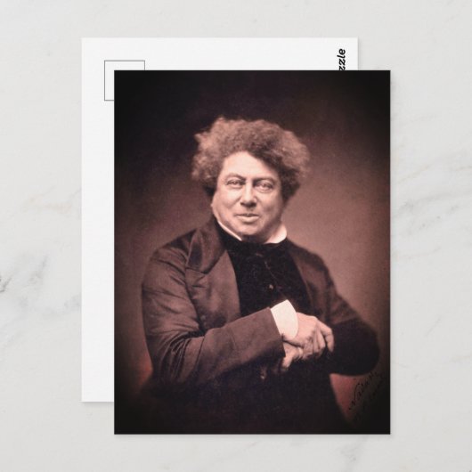 Carte postale d'Alexandre Dumas (Devant / Derrière)