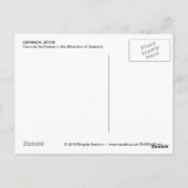 Carte postale d'Alhambra Grenade Espagne (Dos)