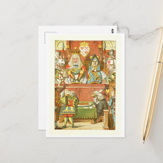 Carte postale d'Alice au pays des merveilles (Devant/Arrière en situation)