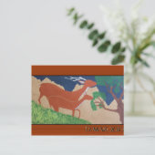 CARTE POSTALE D'ALIMENTATION DE CERFS (Debout devant)