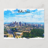 Carte Postale Dallas Coloré Texas Panorama Ville Vue (Devant)
