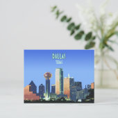 Carte Postale Dallas Downtown Texas Vintage (Debout devant)