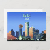 Carte Postale Dallas Downtown Texas Vintage (Devant / Derrière)