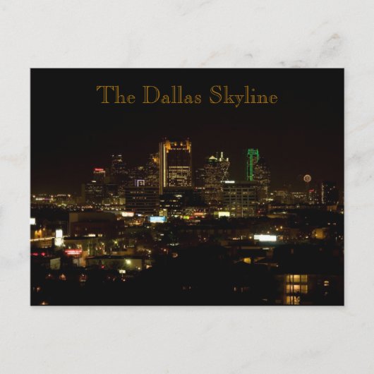 Carte postale Dallas Skyline (Devant)