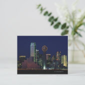 Carte Postale Dallas Skyline la nuit (Debout devant)