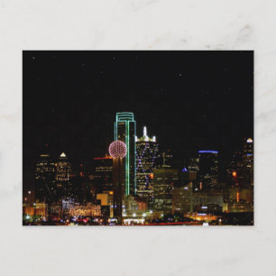 Carte Postale Dallas Skyline la nuit