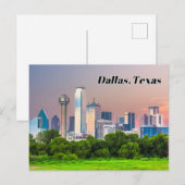 Carte Postale Dallas, Texas Downtown View (Devant / Derrière)