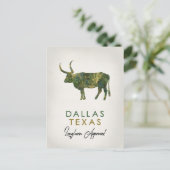 Carte Postale Dallas Texas Marbre foncé (Debout devant)