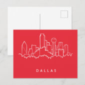 Carte Postale Dallas Texas Skyline (Devant / Derrière)