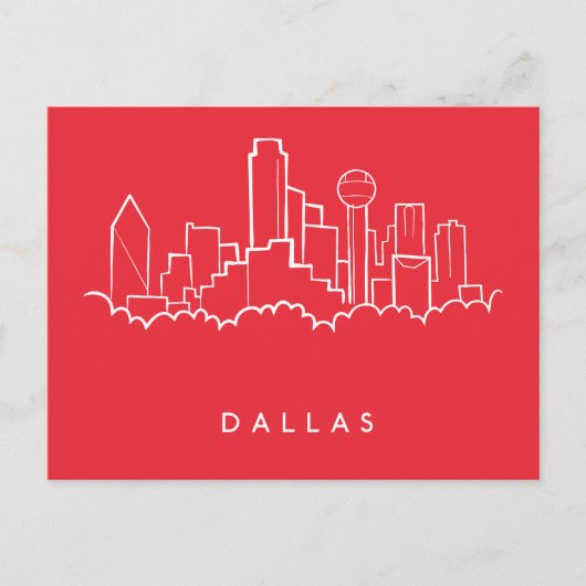 Carte Postale Dallas Texas Skyline (Devant)