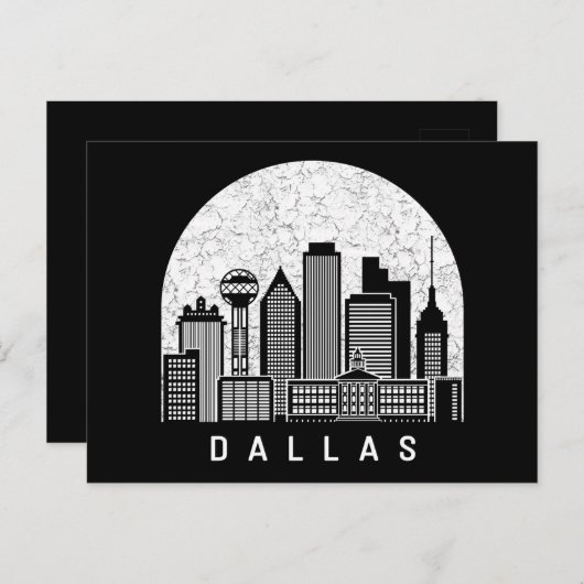 Carte Postale Dallas Texas Skyline (Devant / Derrière)