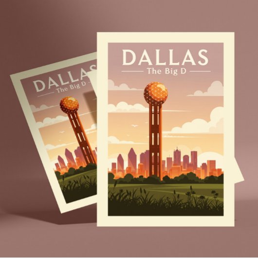 Carte Postale Dallas vintage