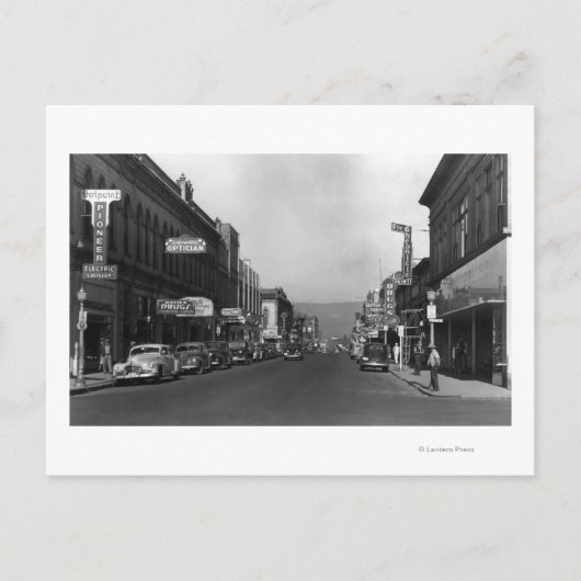 Carte Postale Dalles, Oregon Main Street Vue sur la ville (Devant)