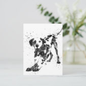 Carte Postale Dalmatian, Dalmatian dog, watercolor Dalmatian (Debout devant)