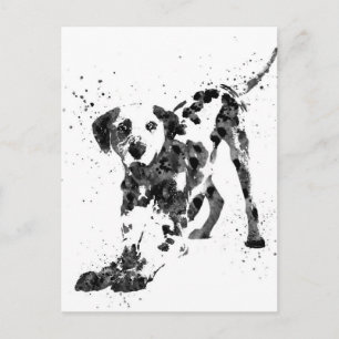 Carte Postale Dalmatian, Dalmatian dog, watercolor Dalmatian