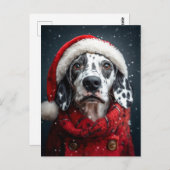 Carte Postale Dalmatie festive à Père Noël Attire (Devant / Derrière)