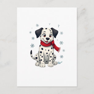 Carte Postale Dalmatien Amusement de Neige