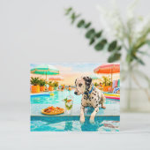 Carte Postale Dalmatien avec collation (Debout devant)