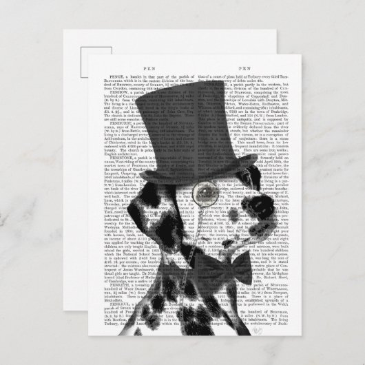 Carte Postale Dalmatien, Hound officiel et Casquette (Devant / Derrière)