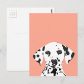 Carte Postale Dalmatien - Illustration de chien mignon pour Amou (Devant / Derrière)