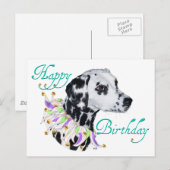 Carte Postale Dalmatien Joyeux Anniversaire (Devant / Derrière)