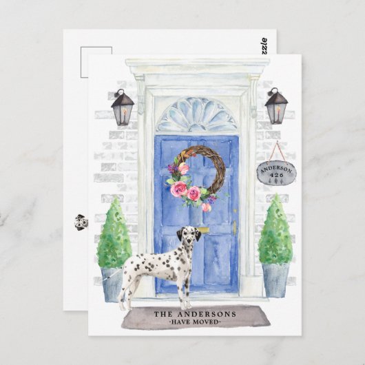 Carte postale Dalmatienne Moving Faire-part (Devant / Derrière)