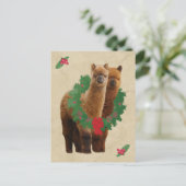 Carte postale d'Alpaca Christmas (Debout devant)