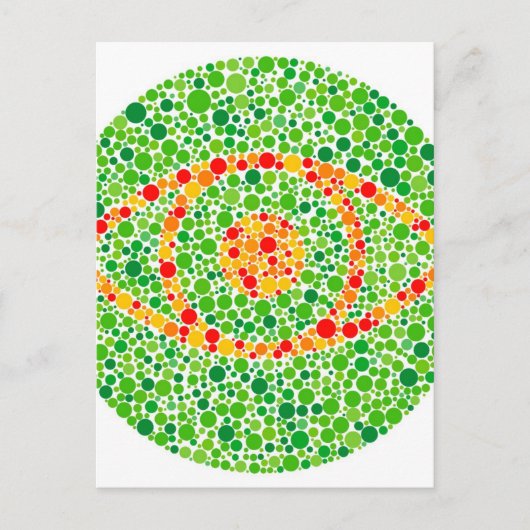 Carte Postale Daltonisme Yeux (Devant)