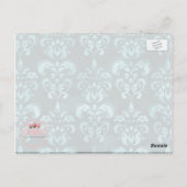 Carte Postale Damas bleu foncé "Merci" (Dos)