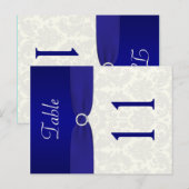 Carte Postale Damas bleues et ivoires doubles Numéro de tableau (Devant / Derrière)