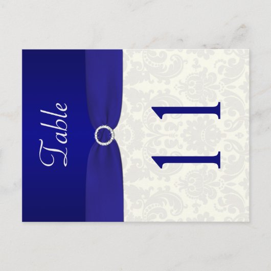 Carte Postale Damas bleues et ivoires doubles Numéro de tableau (Devant)