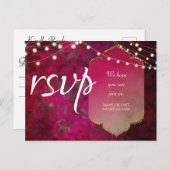 Carte Postale Damas de saumons boho inspirées par l'Inde en rose (Devant / Derrière)