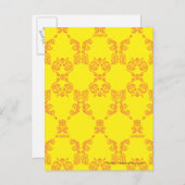 Carte Postale Damas jaune-orange (Devant / Derrière)