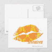 Carte Postale Damas Orange-Jaune (Devant / Derrière)