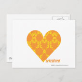 Carte Postale Damas Orange-Jaune 2 (Devant / Derrière)