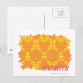 Carte Postale Damas Orange-Jaune 4 (Devant / Derrière)