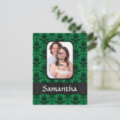 Carte Postale Damas vert et noir (Debout devant)