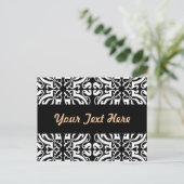 Carte Postale Damask 1 (noir et blanc) (Debout devant)