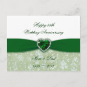 Carte Postale Damask 55e anniversaire du Mariage (Devant)