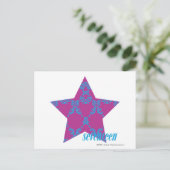 Carte Postale Damask Aqua-Purple 3 (Debout devant)