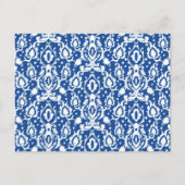 Carte Postale Damask bleu et blanc (Devant)