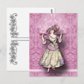 Carte Postale Damask Fleurs sauvages, MARIE ROSETTE (Devant / Derrière)