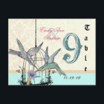 Carte Postale Damask Hummingbird Birdcage Mariage Numéro de tabl<br><div class="desc">Cartes Secret Hummingbird Garden Numéro de table. Lovebird Damask Birdcage Ferme Jardin Thèmes de mariage.</div>