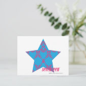 Carte Postale Damask Magenta-Aqua 2 (Debout devant)