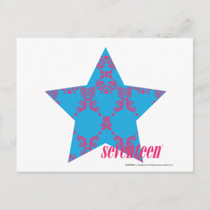 Carte Postale Damask Magenta-Aqua 2