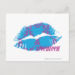 Carte Postale Damask Purple-Aqua