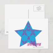 Carte Postale Damask Purple-Aqua 2 (Devant / Derrière)
