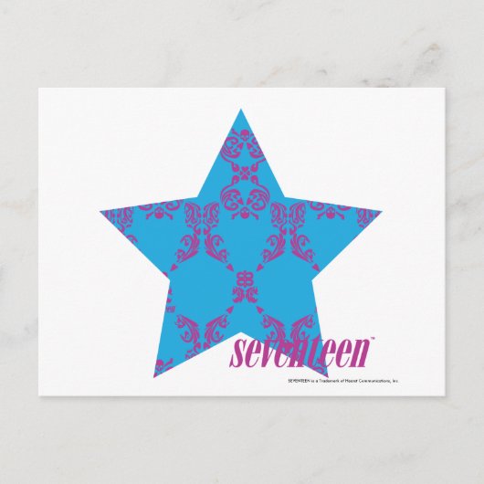 Carte Postale Damask Purple-Aqua 2 (Devant)