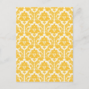 Carte Postale Damask Sunny Yellow