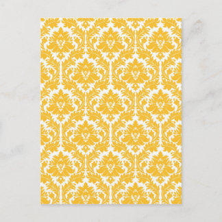 Carte Postale Damask Sunny Yellow